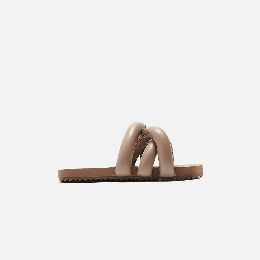 Dark Beige Women Kith Yume Yume Tyre Slide Sandals | 4163-WXDVJ