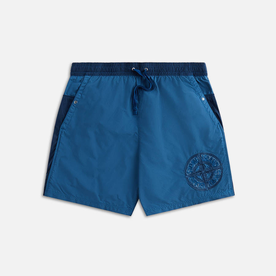 Dark Blue Men Kith Stone Island Swim Trunk Shorts | 1639-KLESI