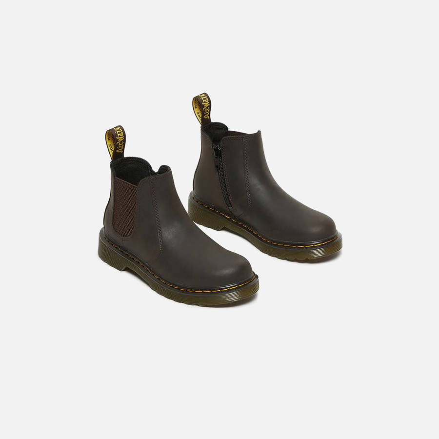 Dark Brown Kids' Kith Dr. Martens 2976 Junior Boots | 5813-RZHEL
