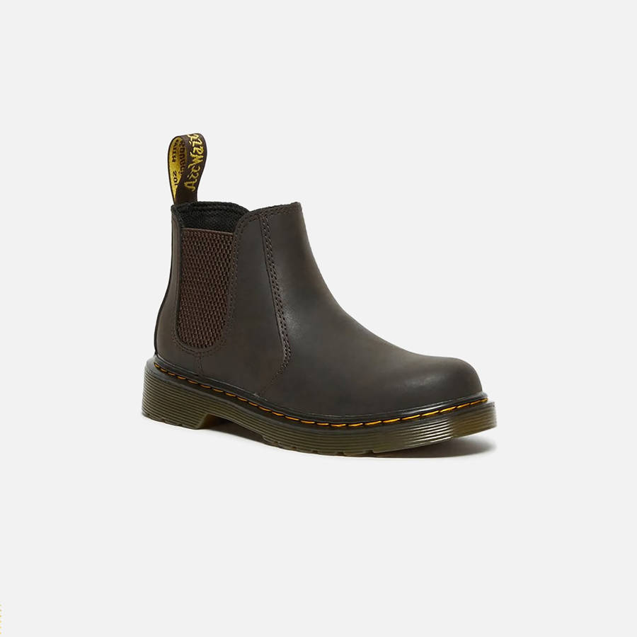 Dark Brown Kids' Kith Dr. Martens 2976 Junior Boots | 5813-RZHEL