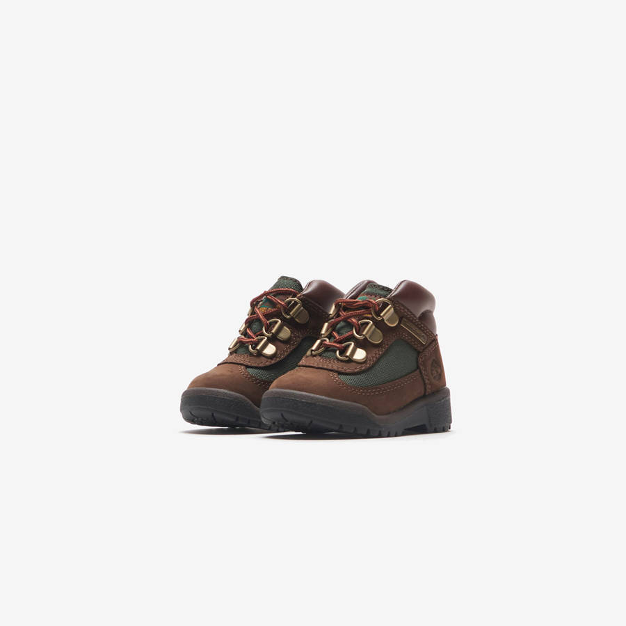 Dark Brown Kids' Kith Timberland Toddler Field Mid Boots | 7051-YFAXS