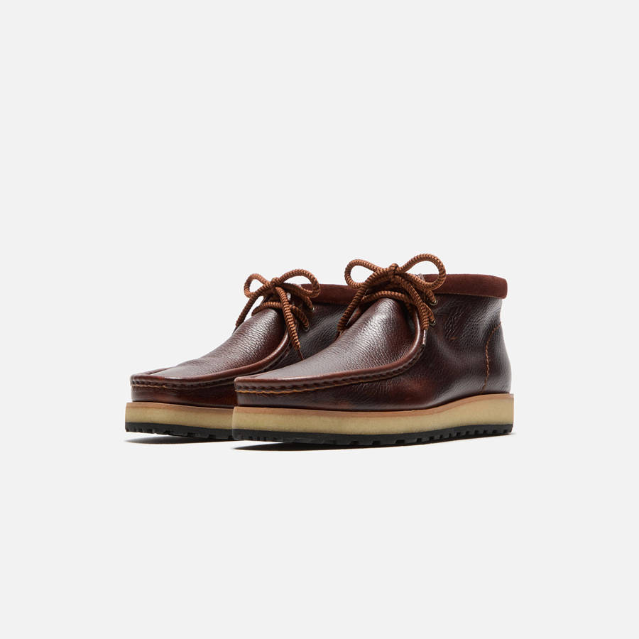 Dark Brown Men Kith Clarks Wallabee Scout Boots | 5347-PNXTM