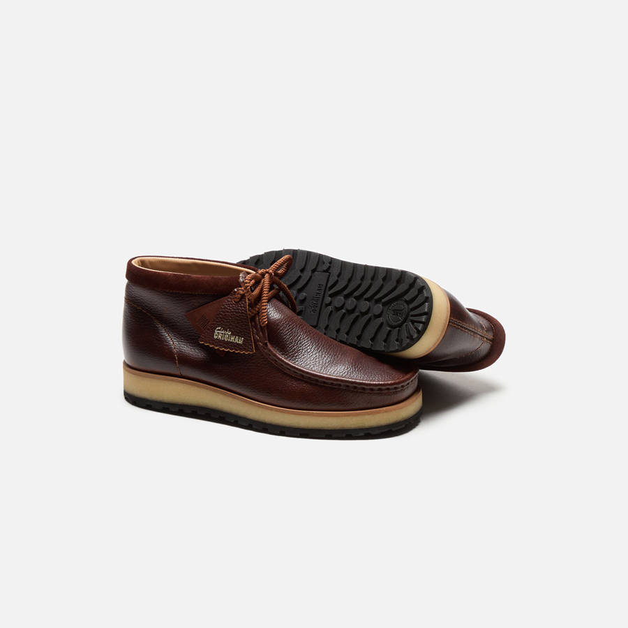 Dark Brown Men Kith Clarks Wallabee Scout Boots | 5347-PNXTM