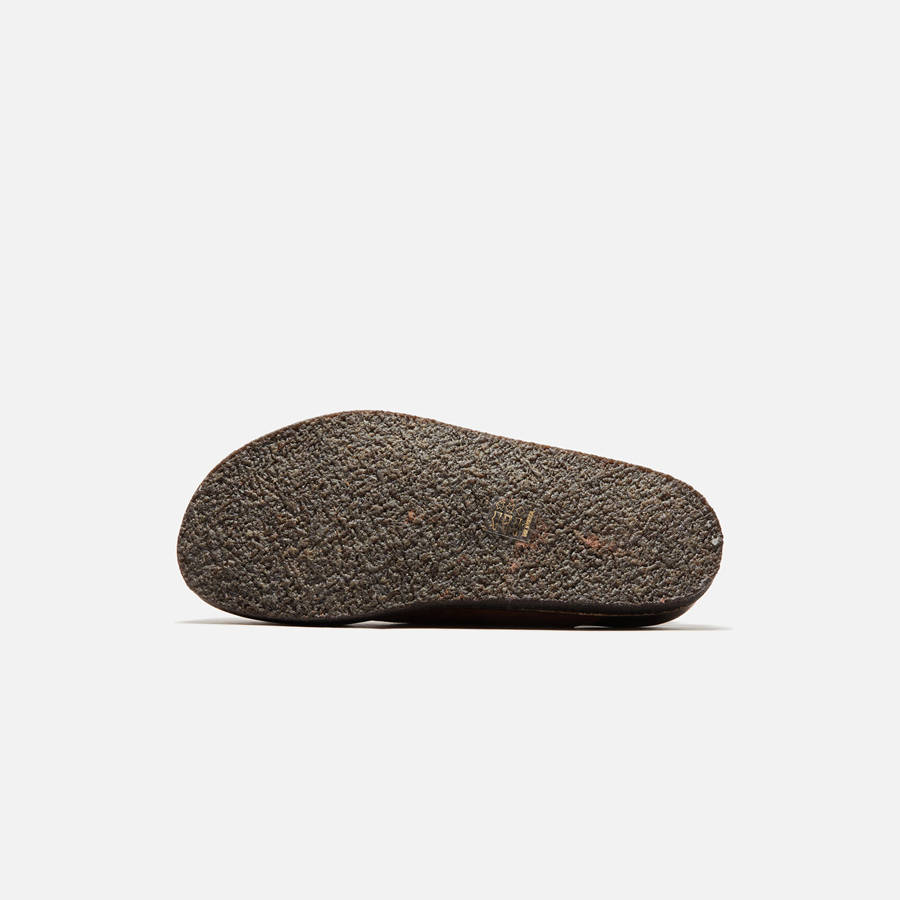 Dark Brown Men Kith VINNY's Strapped Mule Suede Sandals | 1536-MLSVY