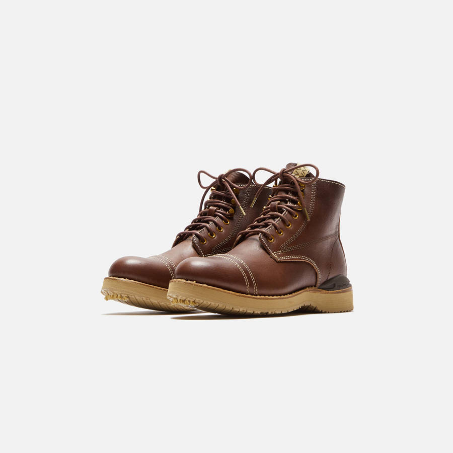 Dark Brown Men Kith Visvim Virgil Cap Boots | 8932-SQUNM