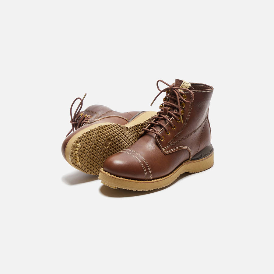 Dark Brown Men Kith Visvim Virgil Cap Boots | 8932-SQUNM