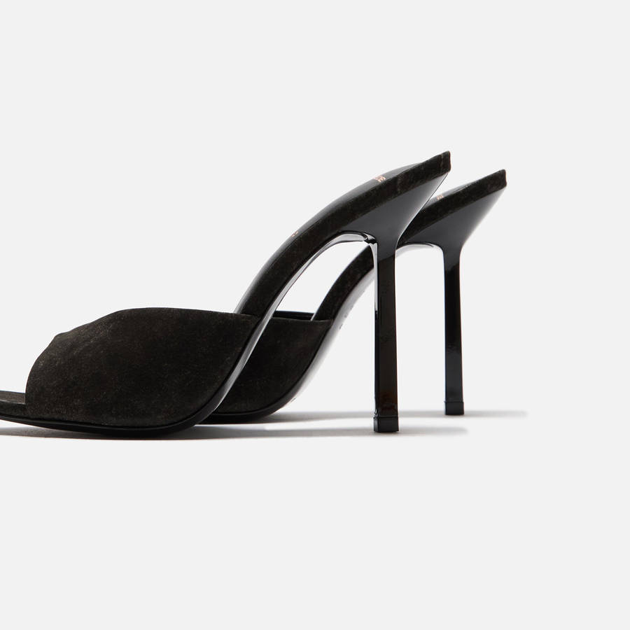 Dark Brown Women Kith Black Suede Studio Nori 105 Heels | 0724-FOGJK
