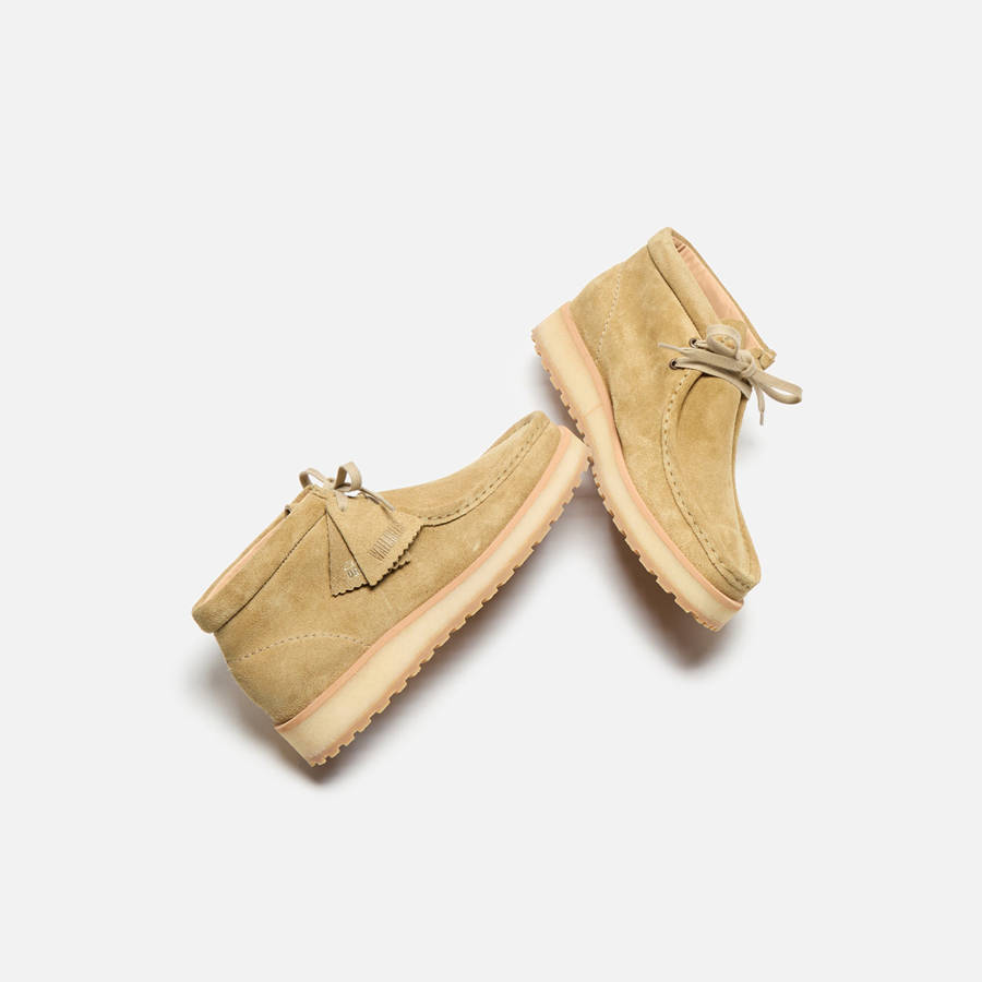 Dark Brown Women Kith Clarks Wallabee Scout Boots | 0937-FAZGP