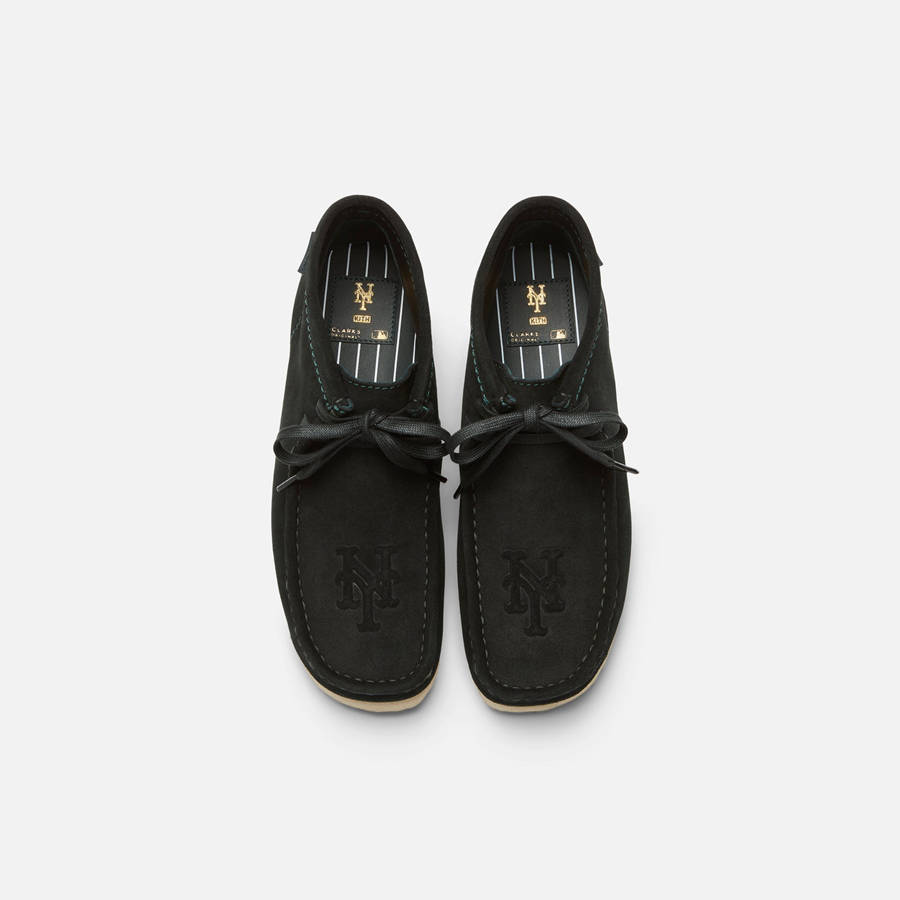 Dark Green Women Kith and Clarks for New York Mets Wallabee Boots | 6947-WENUX