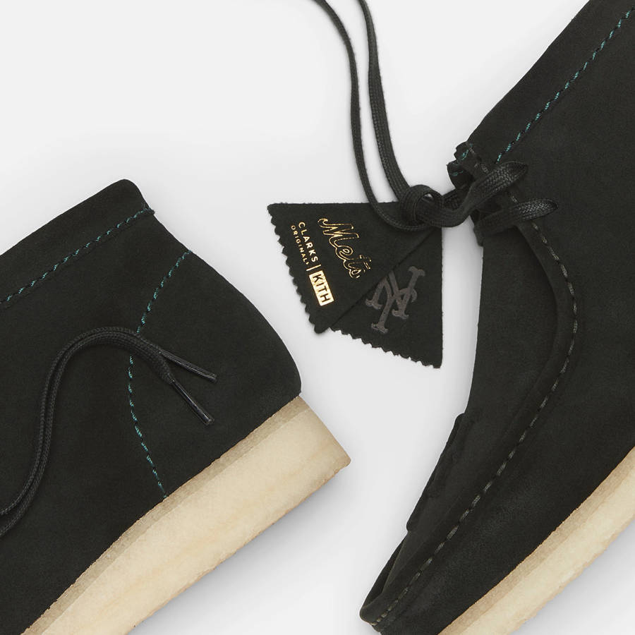 Dark Green Women Kith and Clarks for New York Mets Wallabee Boots | 6947-WENUX