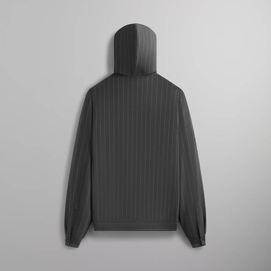Dark Grey Men Kith Double Weave Selfridge Zip Up Hoodie Sweatshirts | 1643-RHJGF