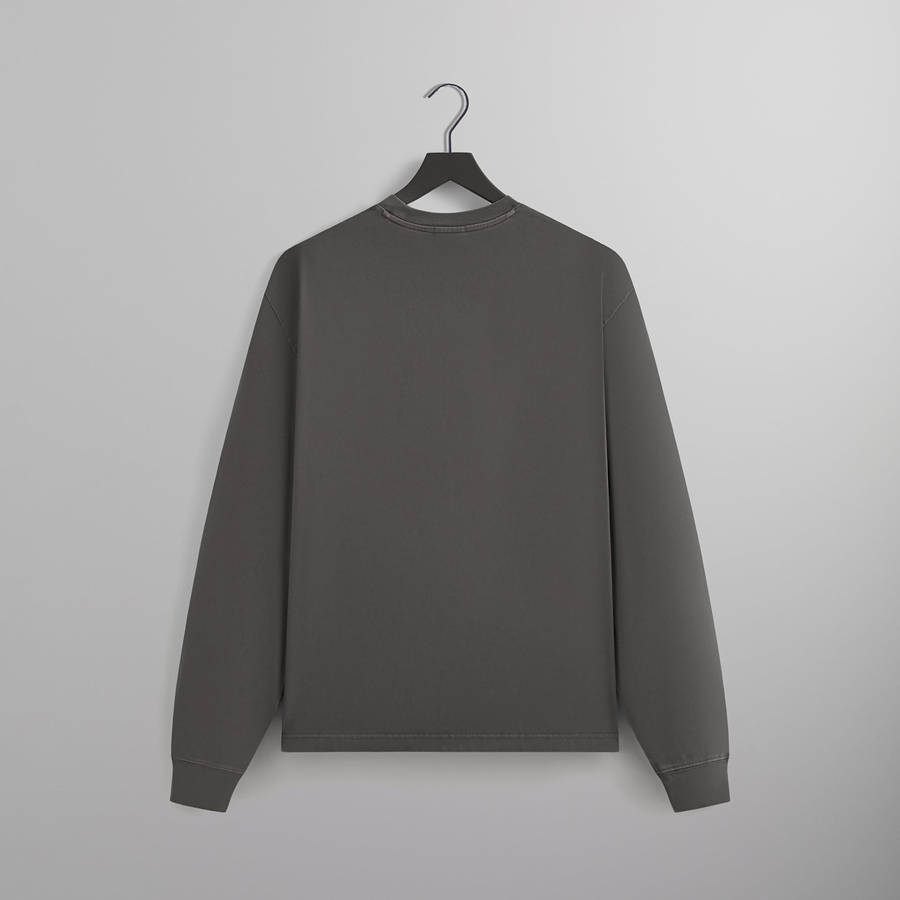 Dark Grey Men Kith Long Sleeve LAX T-Shirt | 9285-EFKJN
