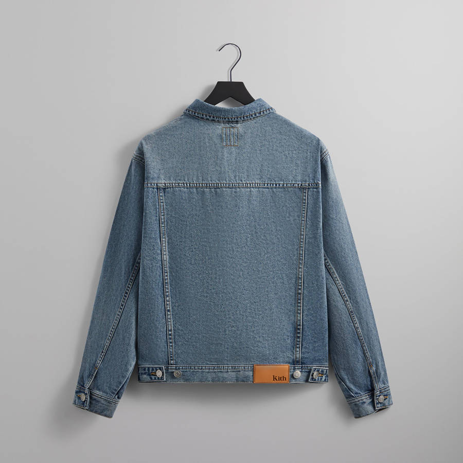 Dark Indigo Men Kith Centre Denim Jackets | 0193-GSVOC