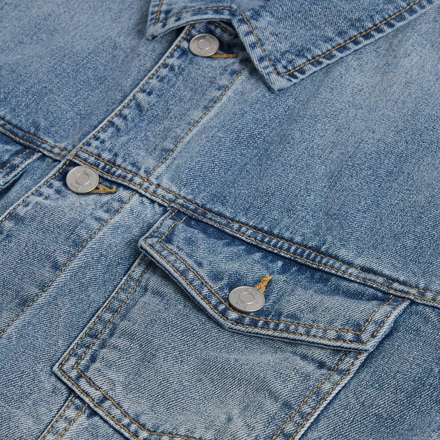 Dark Indigo Men Kith Centre Denim Jackets | 0193-GSVOC