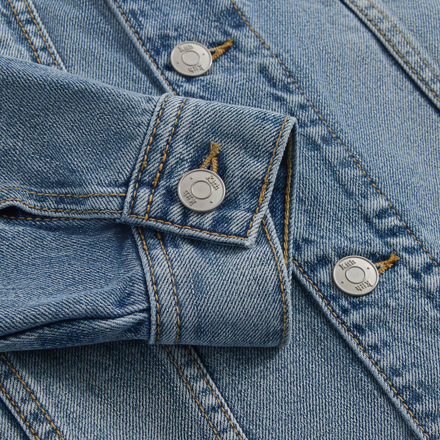 Dark Indigo Men Kith Centre Denim Jackets | 0193-GSVOC