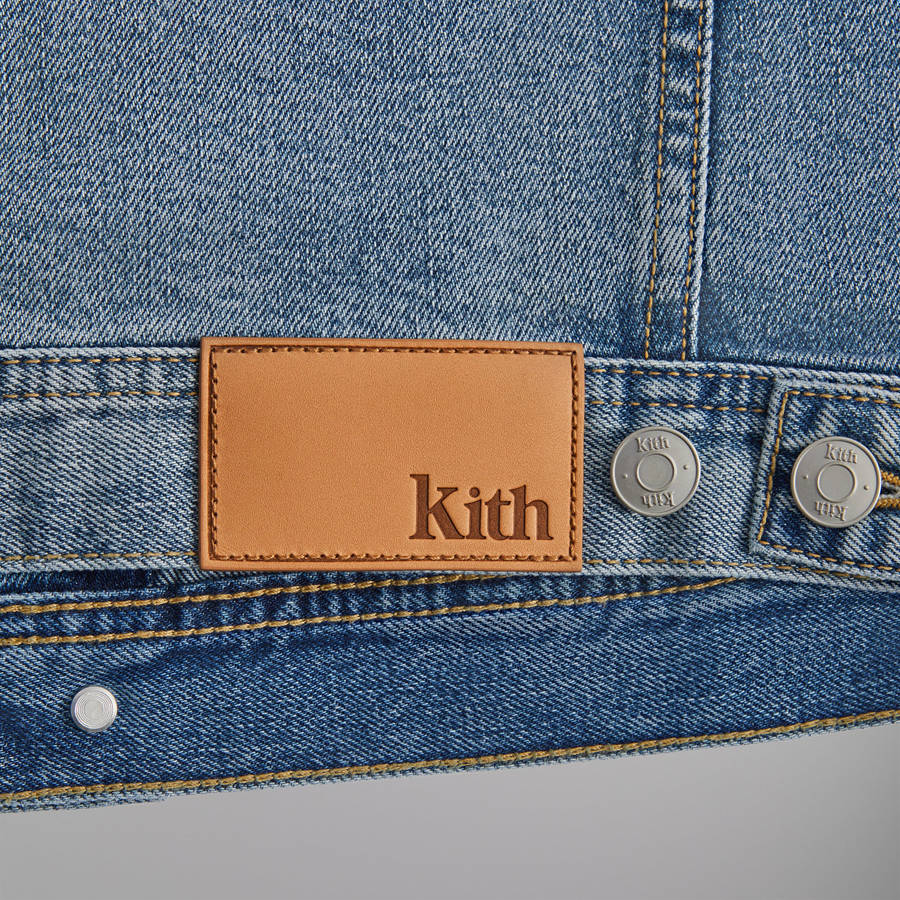Dark Indigo Men Kith Centre Denim Jackets | 0193-GSVOC