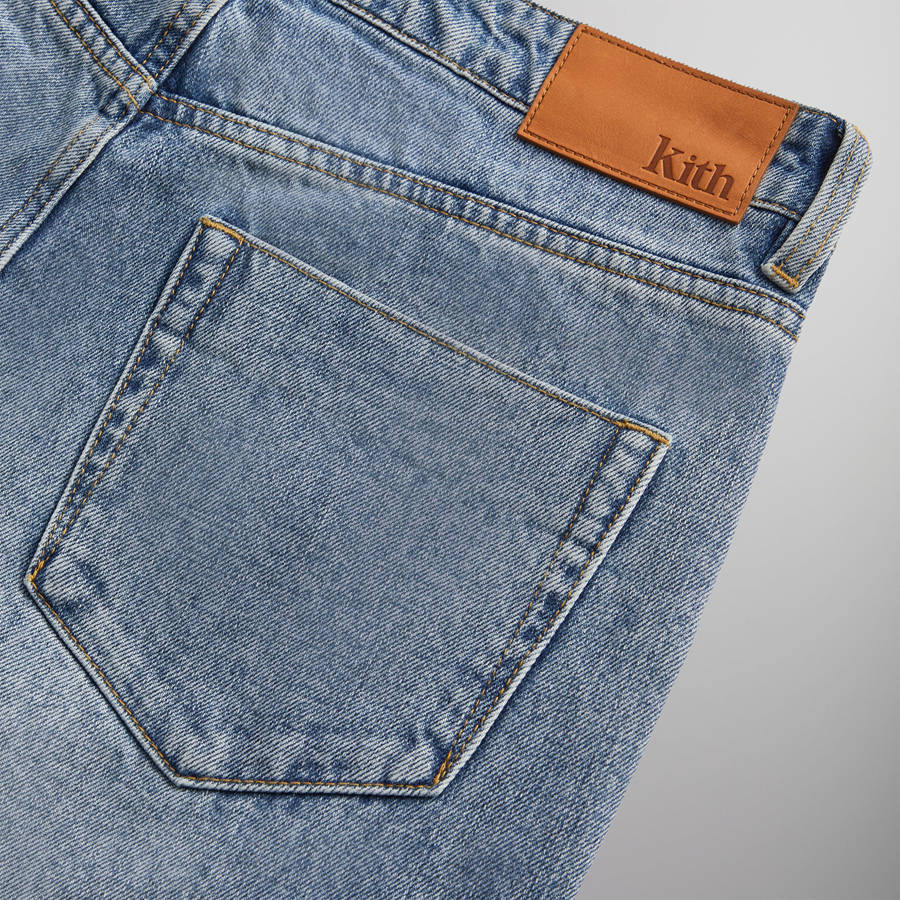 Dark Indigo Men Kith Centre Straight Jeans | 3967-YRTAU