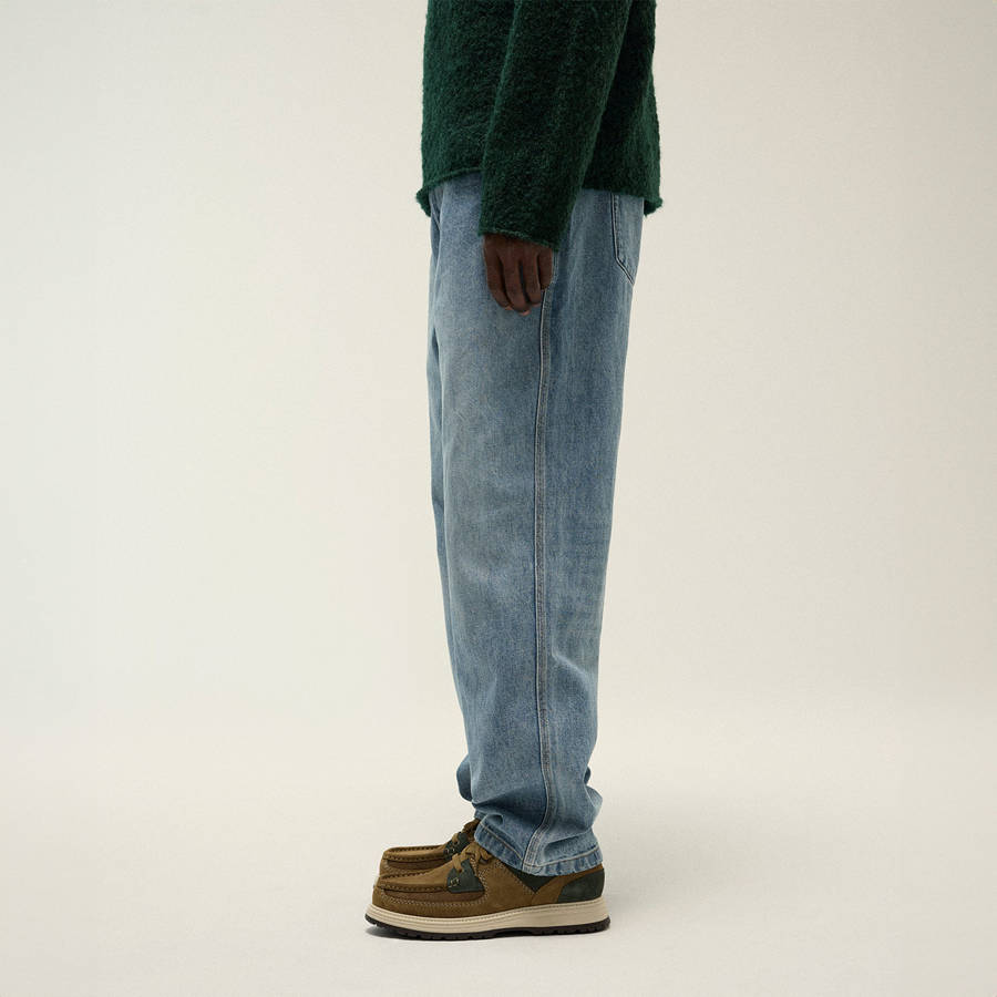 Dark Indigo Men Kith Centre Straight Pants | 5642-PZEJU