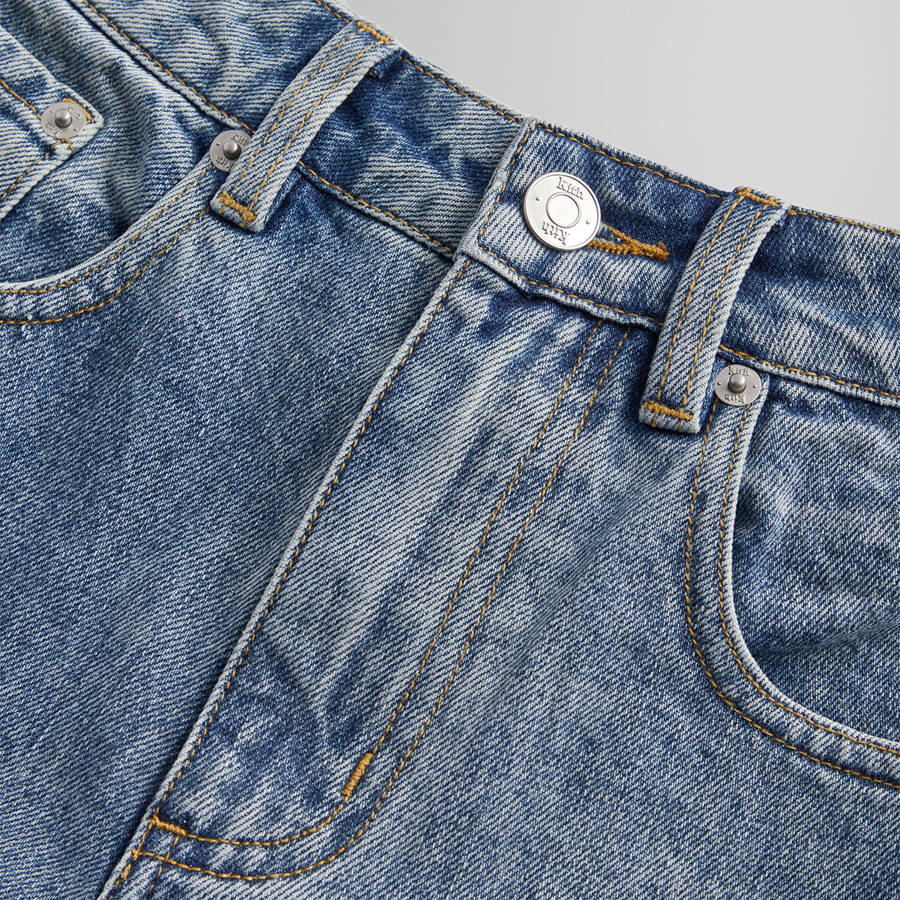 Dark Indigo Men Kith Centre Straight Pants | 5642-PZEJU