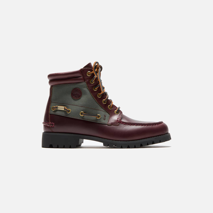 Dark Red Men Kith Timberland Britton Road 7-Eye Moc-Toe Lug Boots | 1036-PSYQE