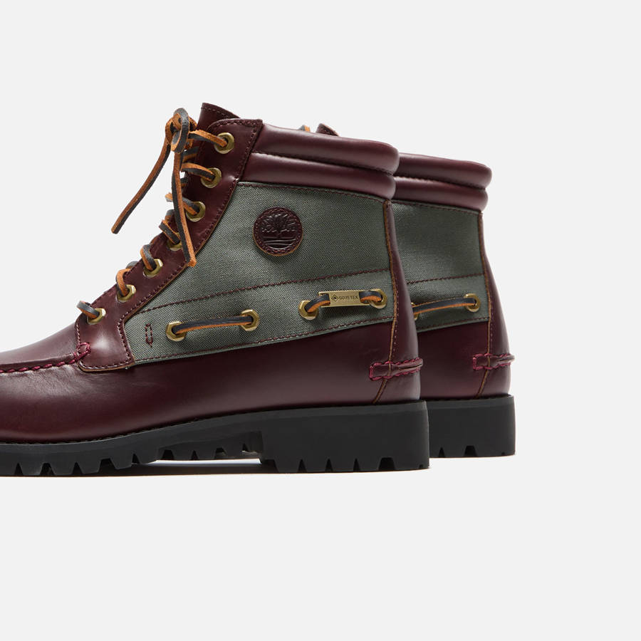 Dark Red Men Kith Timberland Britton Road 7-Eye Moc-Toe Lug Boots | 1036-PSYQE