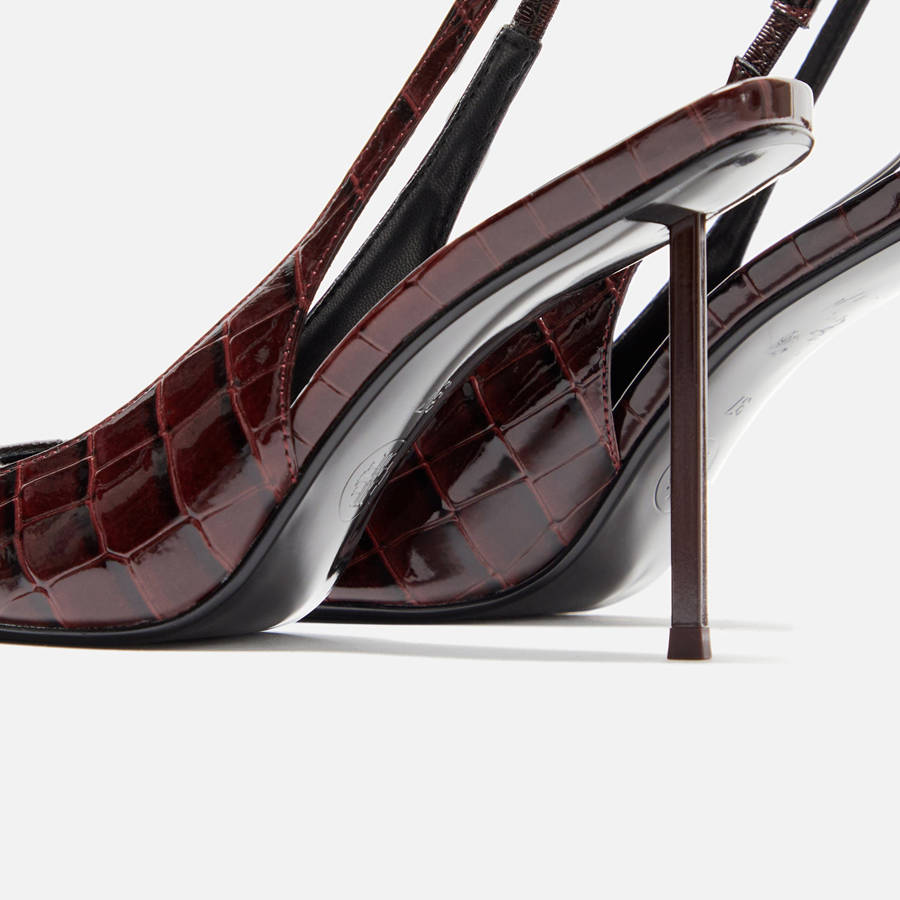 Dark Red Women Kith Femme LA Naxos Slipper Heels | 0196-FEMRX