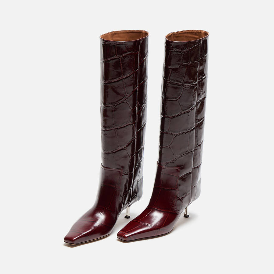 Dark Red Women Kith Paris Texas Bettina 55 Boots | 9716-ZVPWS