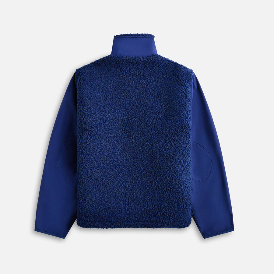 Dark Royal Blue Men Kith by Parra Balled Fleece Jackets | 0391-XPVLQ
