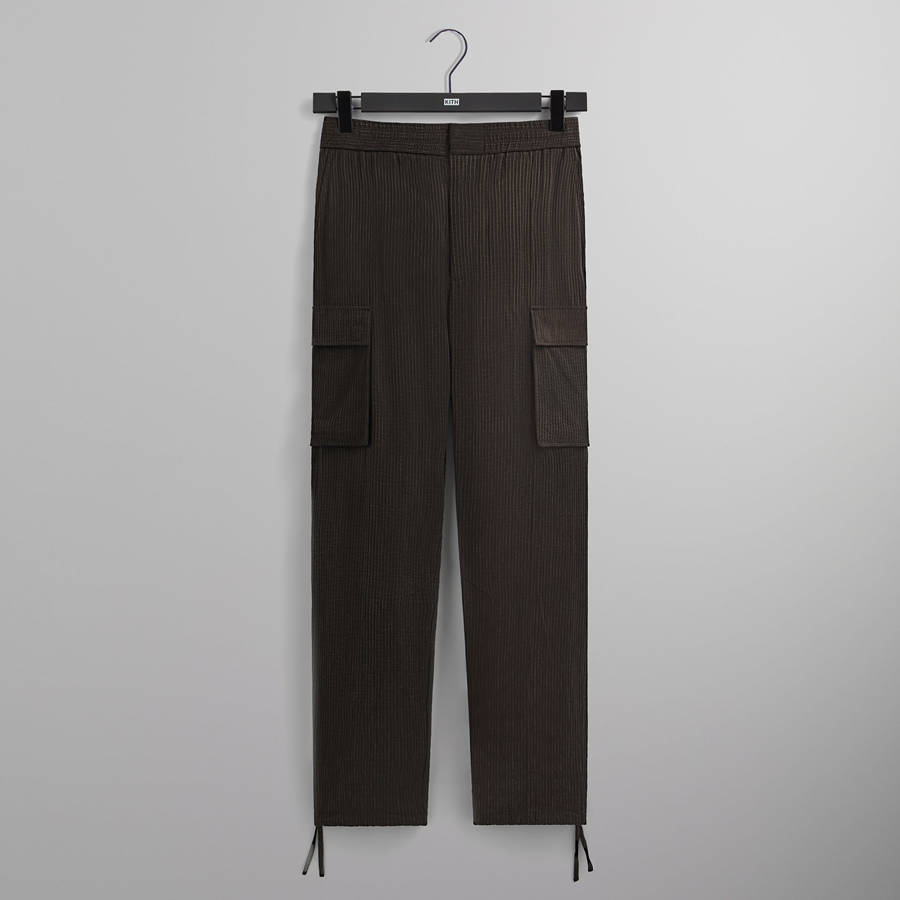 Deep Brown Men Kith and Giorgio Armani Cupro Bristol Cargo Pants | 3124-SNIUJ
