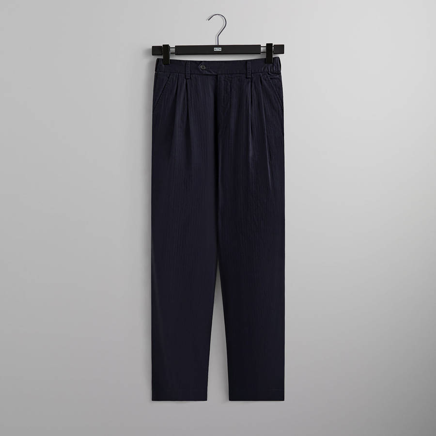 Deep Brown Men Kith and Kin Herringbone Tyler Pants | 1475-IOFCY