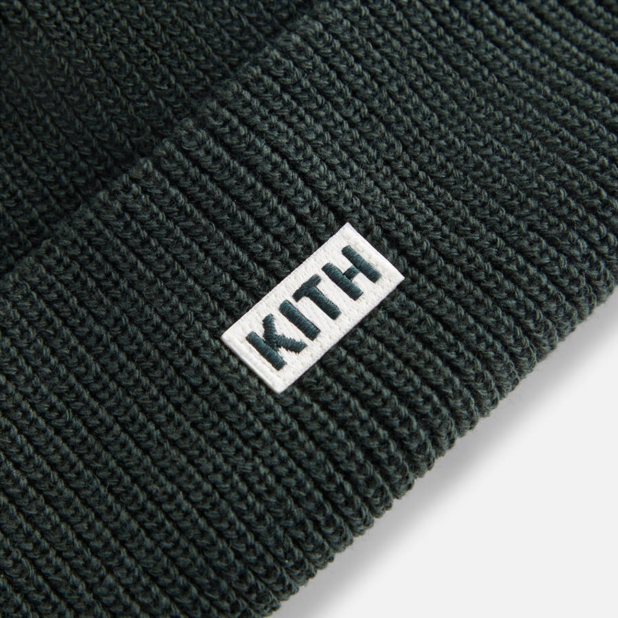 Deep Green Kids' Kith Classic Beanie Headwear | 1798-PMEAK
