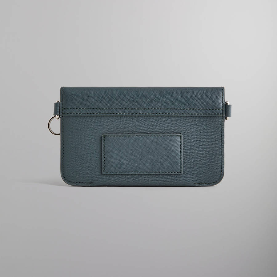 Deep Green Men Kith 101 for Auralee Double Pouch Crossbody Bags | 4287-CKLYP
