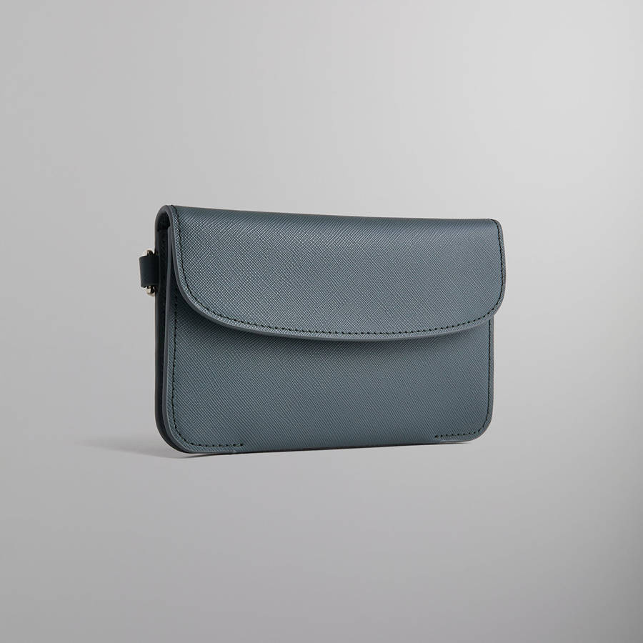 Deep Green Men Kith 101 for Auralee Double Pouch Crossbody Bags | 4287-CKLYP