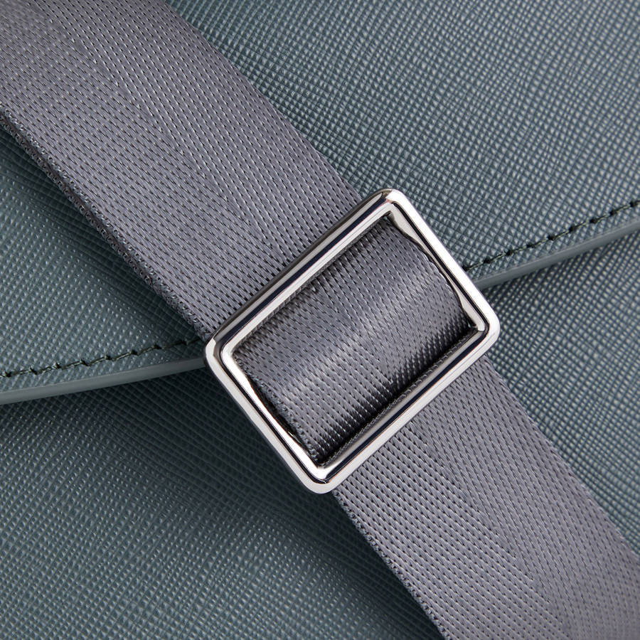Deep Green Men Kith 101 for Auralee Double Pouch Crossbody Bags | 4287-CKLYP