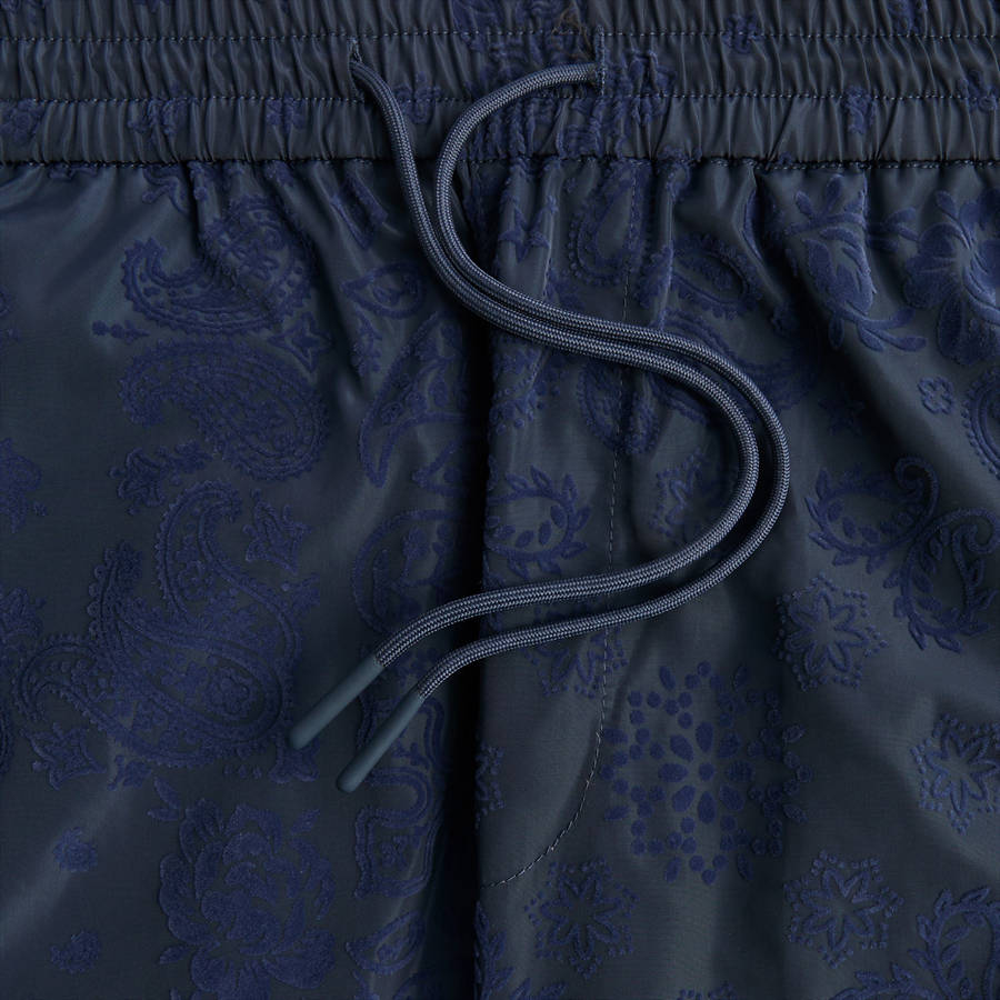 Deep Green Men Kith Flocked Bandana Davon Pants | 6798-NEYSV