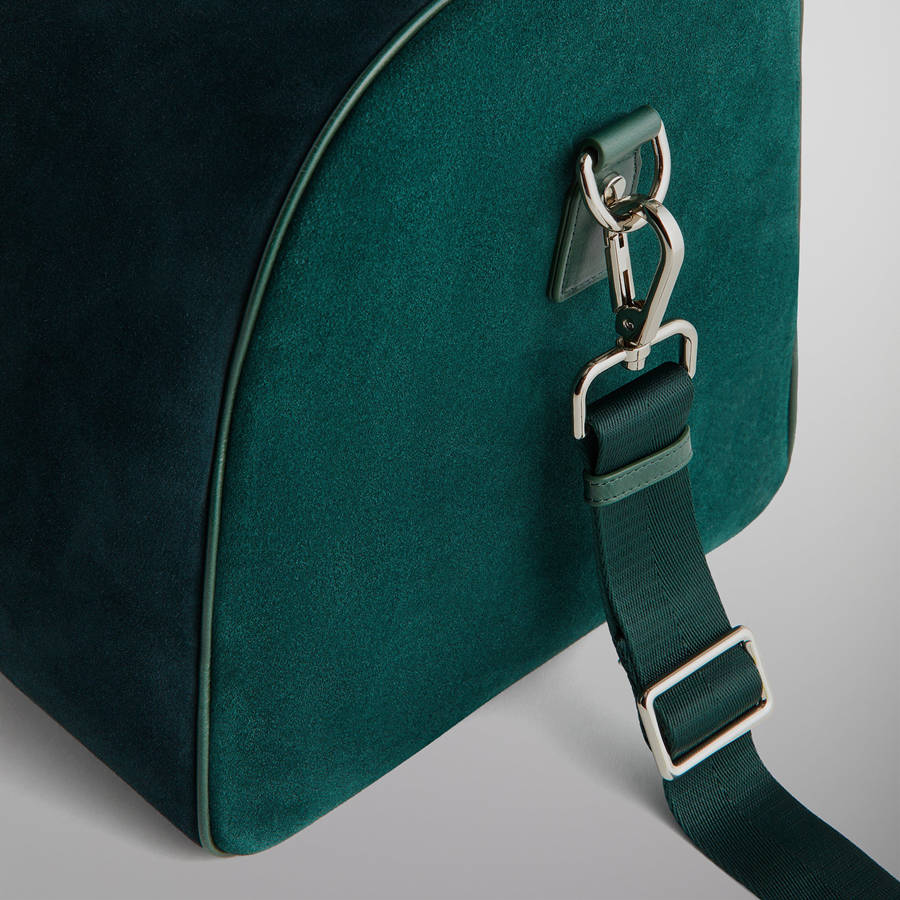 Deep Green Men Kith for BMW Mixed Suede Duffle Bags | 1625-GAOPC
