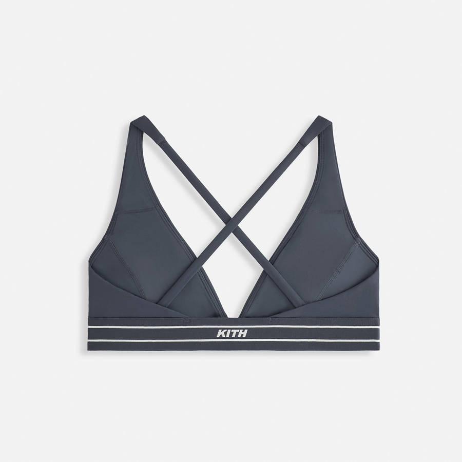 Deep Grey Women Kith Cay Plunge Active Bra Underwear | 9041-RQZYD