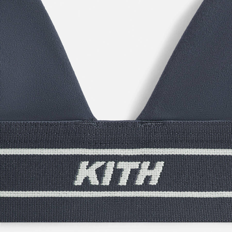 Deep Grey Women Kith Cay Plunge Active Bra Underwear | 9041-RQZYD
