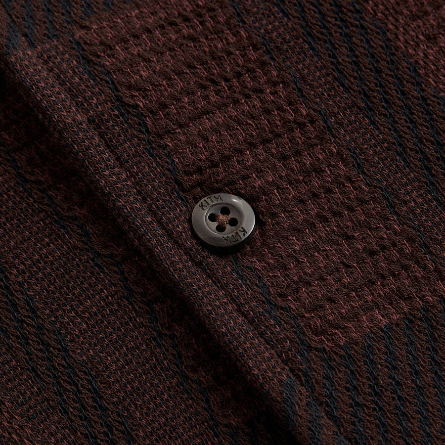 Deep Red Men Kith Geometric Knit Cohen Shirts | 9751-NXJGF