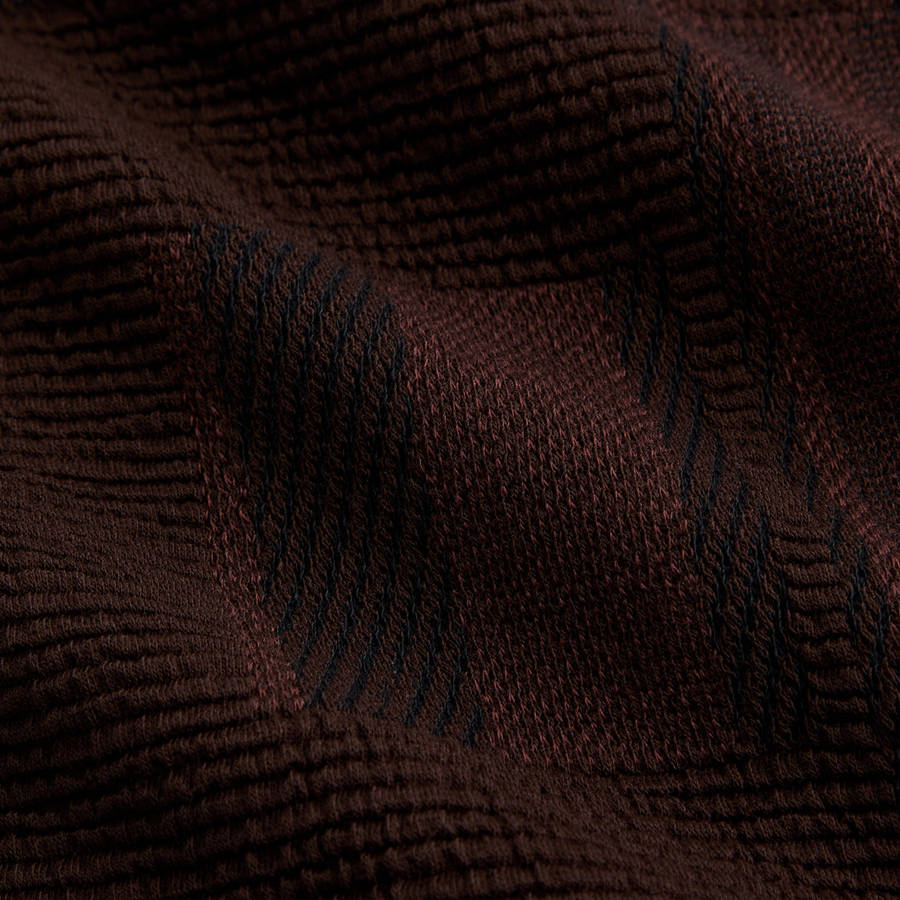 Deep Red Men Kith Geometric Knit Cohen Shirts | 9751-NXJGF