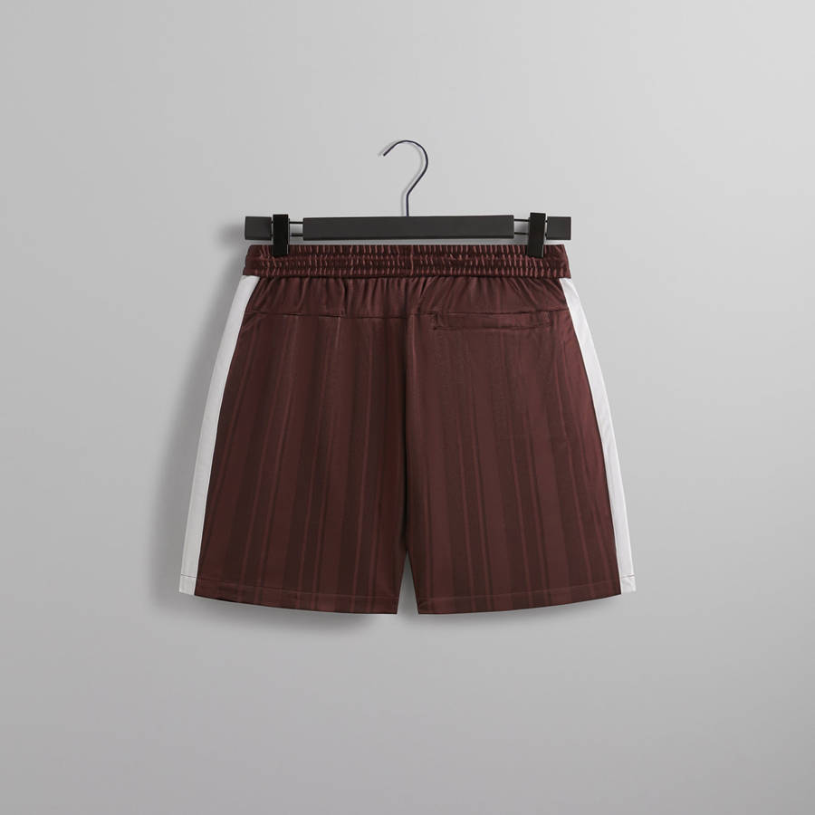 Deep Red Men Kith Pinstripe Tricot Active Shorts | 7126-RGHFO