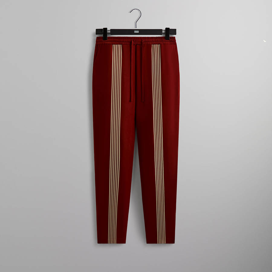 Deep Red Men Kith Sueded Sateen Barrow Pants | 1034-VJCOA