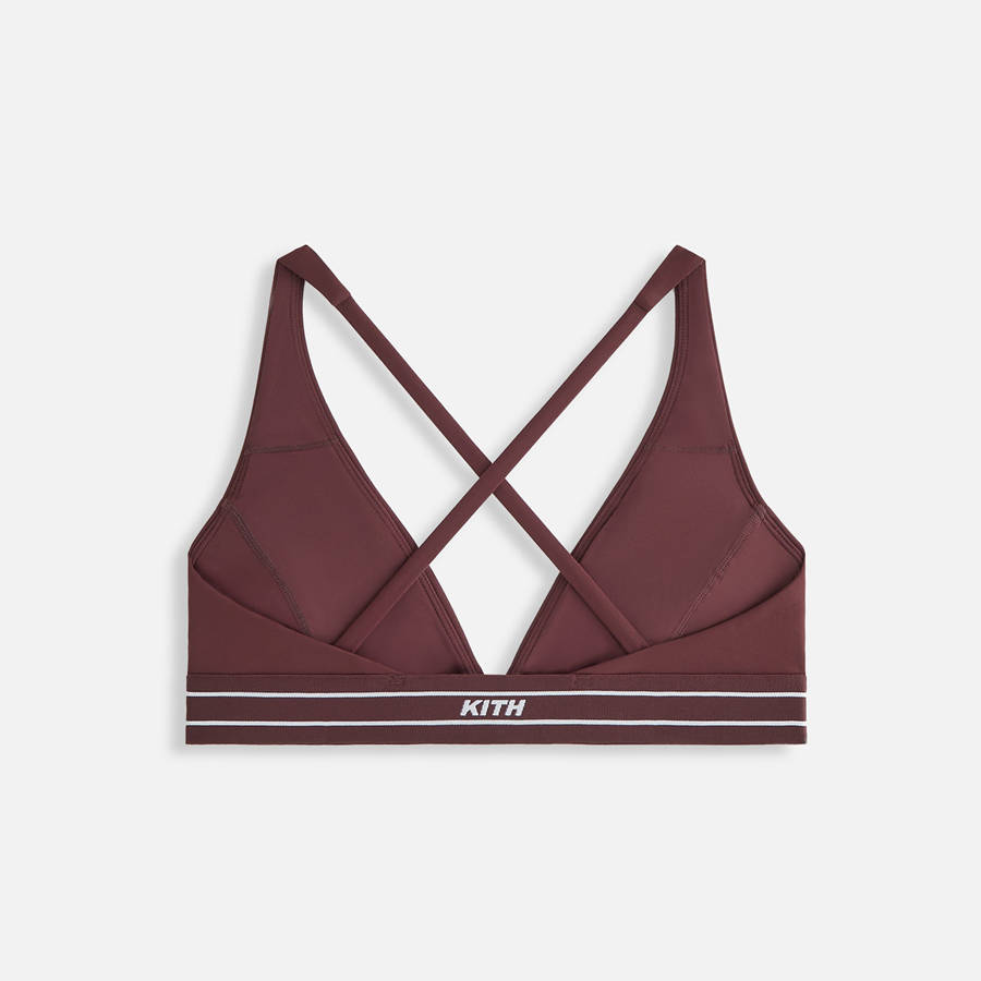 Deep Red Women Kith Cay Plunge Active Bra Underwear | 3201-NYWOR