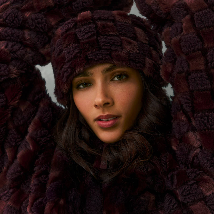Deep Red Women Kith Jacquard Fur Headband Headwear | 3217-HWIOL