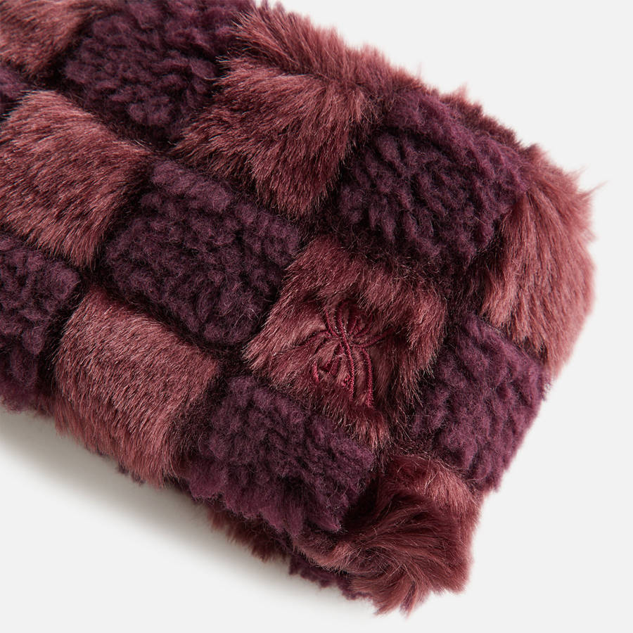 Deep Red Women Kith Jacquard Fur Headband Headwear | 3217-HWIOL