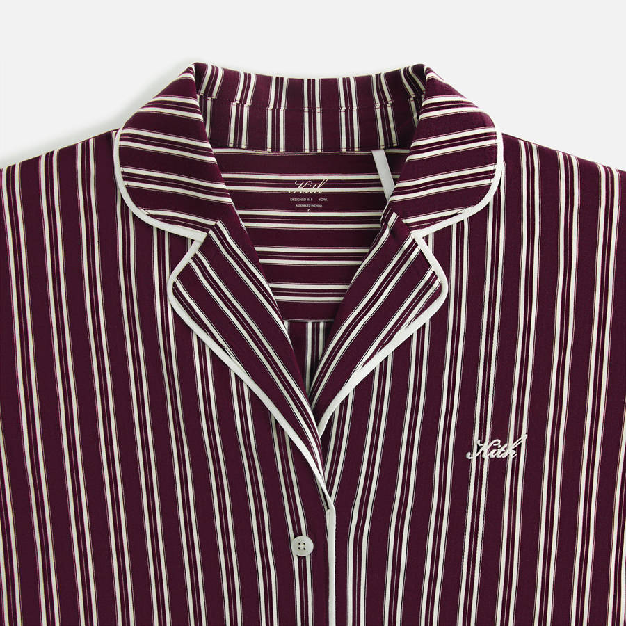 Deep Red / White Women Kith Striped Pajama Set Underwear | 3968-MOFBZ