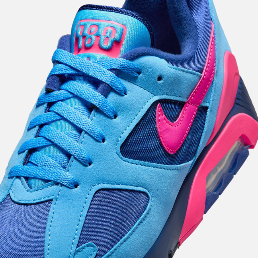 Deep Royal Blue / Black / Pink Men Kith Nike Air 180 Sneakers | 8901-CTOIL