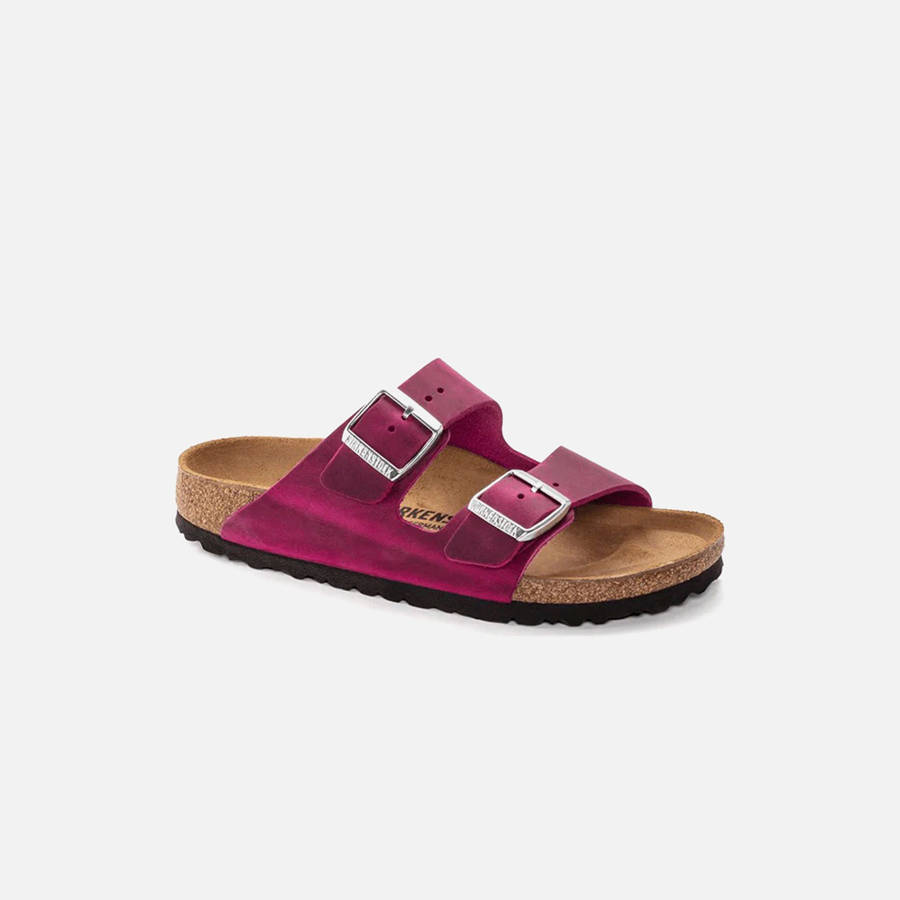 Fuchsia Men Kith Birkenstock Arizona Oiled Leather Sandals | 9105-AELIY