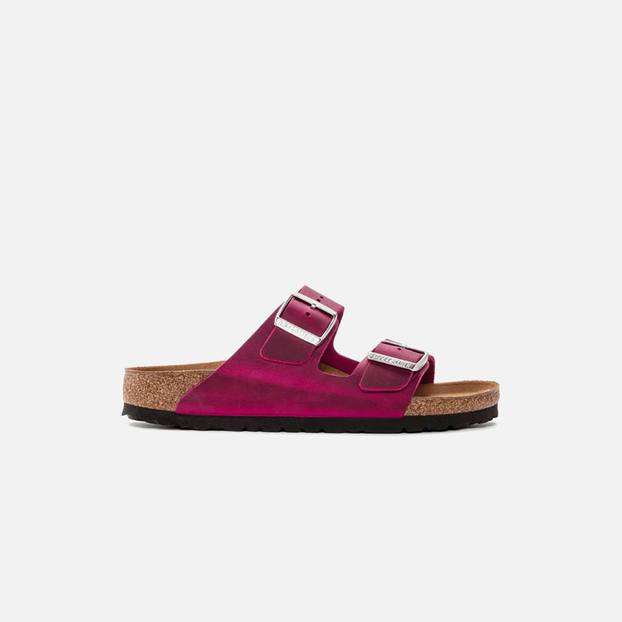 Fuchsia Men Kith Birkenstock Arizona Oiled Leather Sandals | 9105-AELIY
