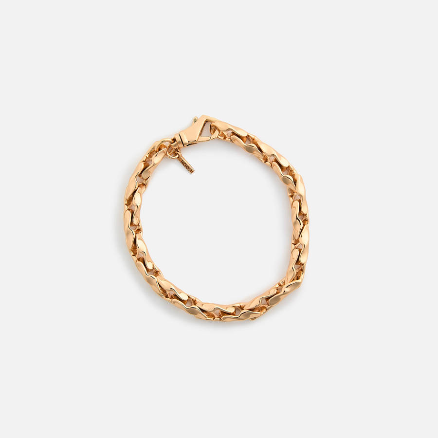 Gold Men Kith Emanuele Bicocchi Gold Hammered Chain Bracelet (Large) Jewelry | 8297-LNHYD